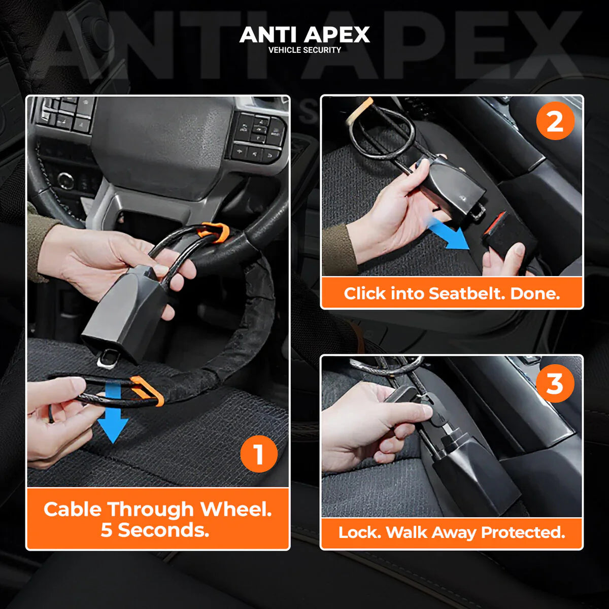TitanLock™ Steering Wheel Lock | Best Car Security UK | Antiapex